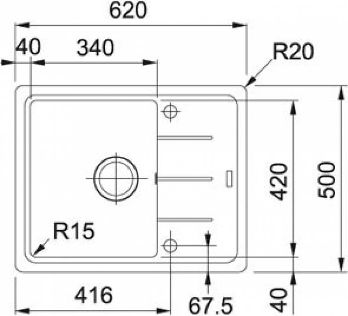 Кухонная мойка FRANKE Basis BFG 611C миндаль 114.0313.334. Фото