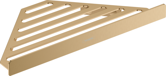 Угловая корзинка AddStoris Hansgrohe 41741140, шлифованная бронза для ванной комнаты. Фото