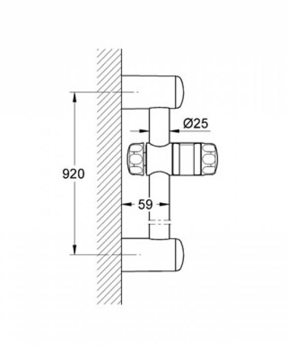 Душевая штанга GROHE Relexa Plus 28253000 900 мм. Фото