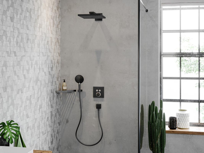 Ручной душ Hansgrohe Raindance Select S , 12 см, 3 режима 26530670, чёрный матовый. Фото