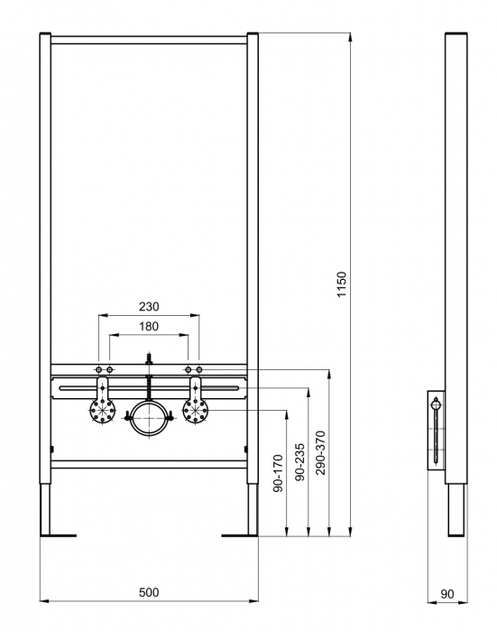 Инсталляция для подвесного Биде Aquatek Standart INSB-0000001. Фото