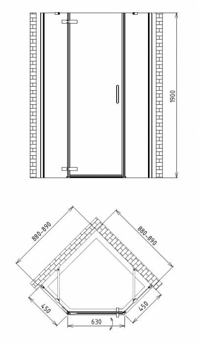 Душевой уголок GEMY Fall Tea S29115. Фото