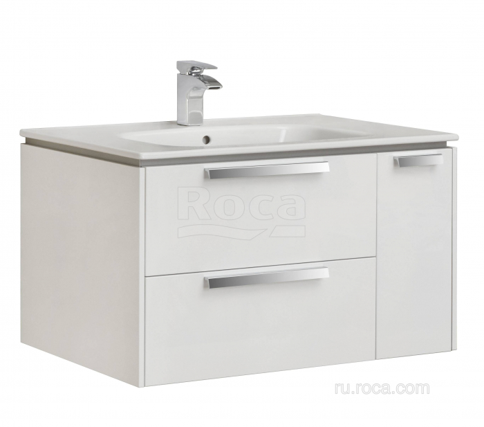 Тумба под раковину ROCA Lago 80 белый глянец 7857296806. Фото