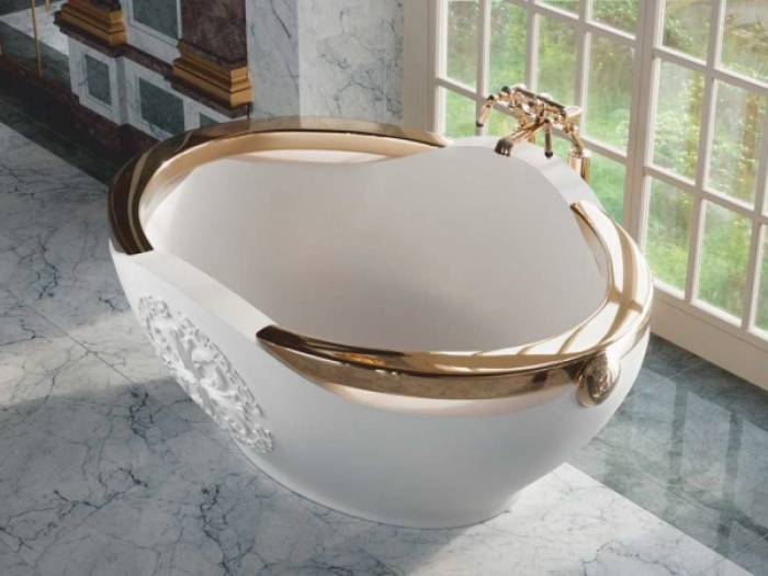 Ванна из литьевого мрамора SALINI BIANKA 183х139 101411G/M. Фото