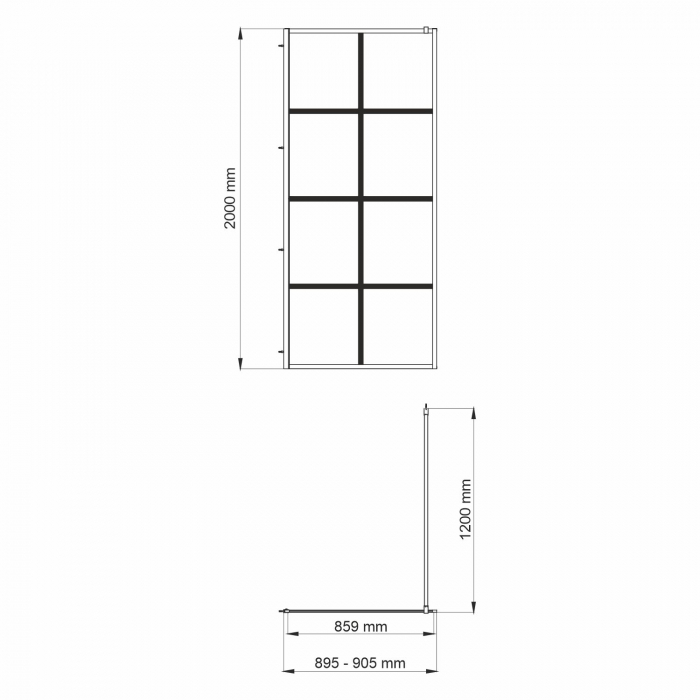 Душевая перегородка WASSERKRAFT Glan 90х200 66W39