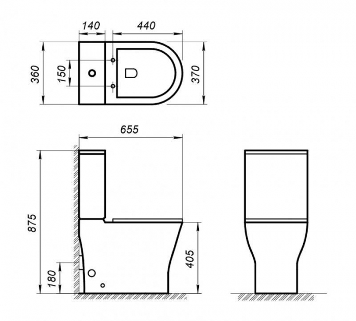 Чаша унитаза напольного безободкового BELBAGNO Acqua BB340CPR. Фото