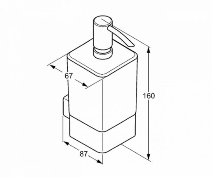 Дозатор для жидкого мыла KLUDI E2 4997605 для ванной комнаты. Фото