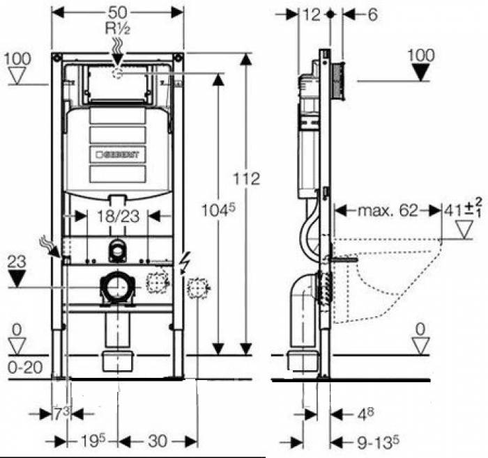 Монтажный элемент GEBERIT Duofix UP320 111.300.00.5. Фото