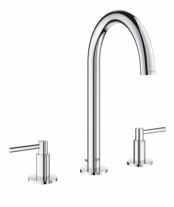 GROHE 20009003 Atrio New Смеситель двухвентильный для раковины на 3 отверстия, монтаж на бортик, размер M. Фото