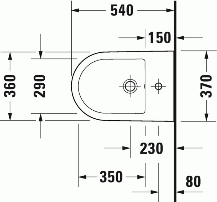 Биде подвесное DURAVIT D-Neo 2294150000. Фото