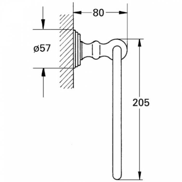 Полотенцедержатель GROHE Sinfonia 40047IG0 для ванной комнаты. Фото