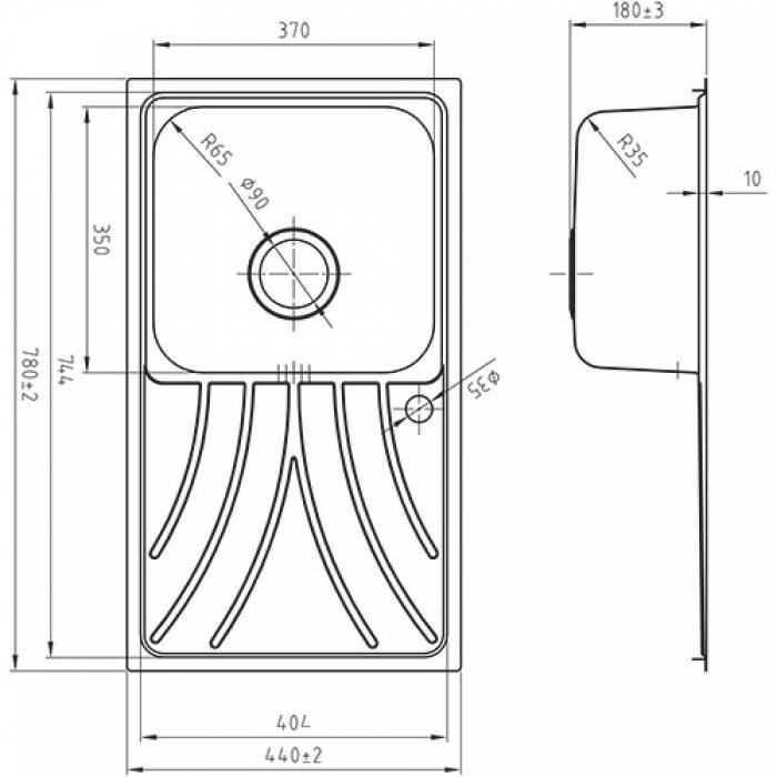 Кухонная мойка IDDIS Arro ARR78PRi77K. Фото