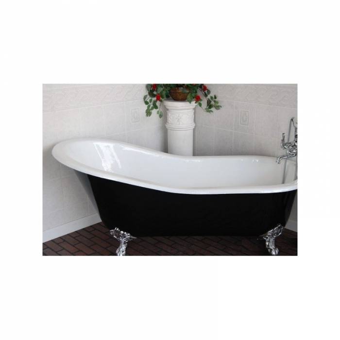 Ванна чугунная MAGLIEZZA Gracia 170х80 (экран черный,ножки бронза). Фото