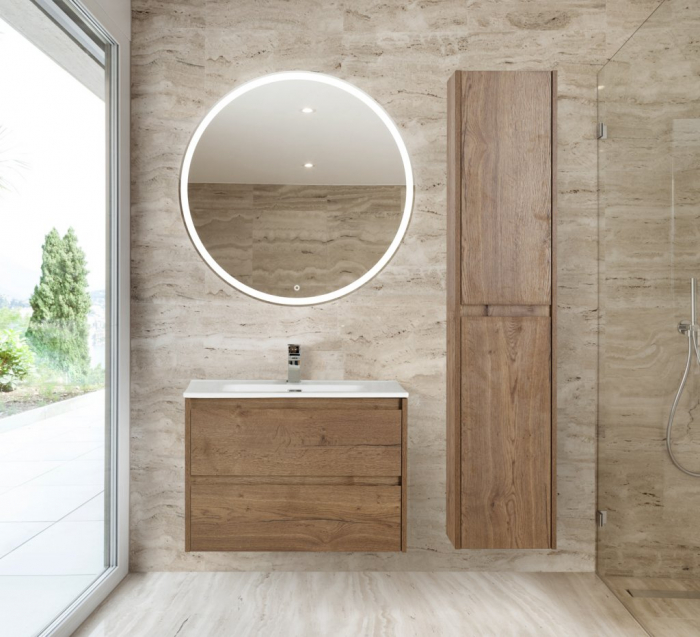 Тумба под раковину подвесная BELBAGNO KRAFT-700-2C-SO-RT Rovere Tabacco. Фото