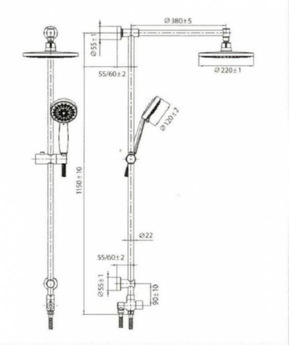 Душевая система IDDIS Renior Shower RENSS5FI76. Фото