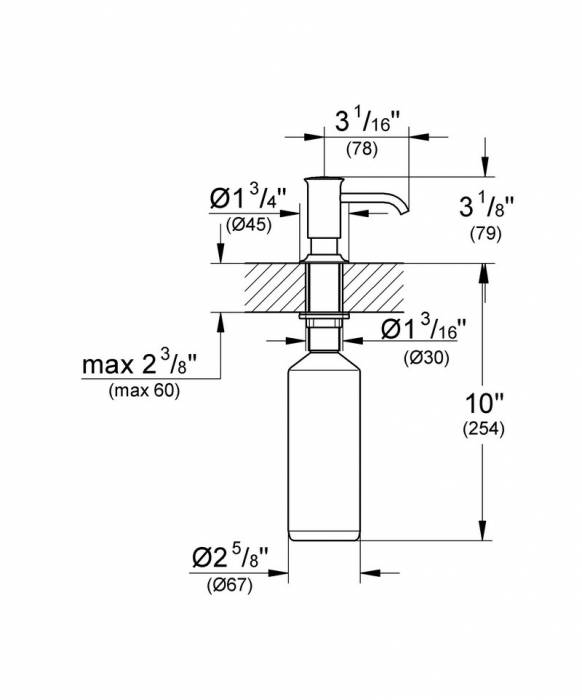 Дозатор для жидкого мыла GROHE Authentic 40537000 Дозатор для жидкого мыла GROHE Authentic 40537000 для ванной комнаты. Фото