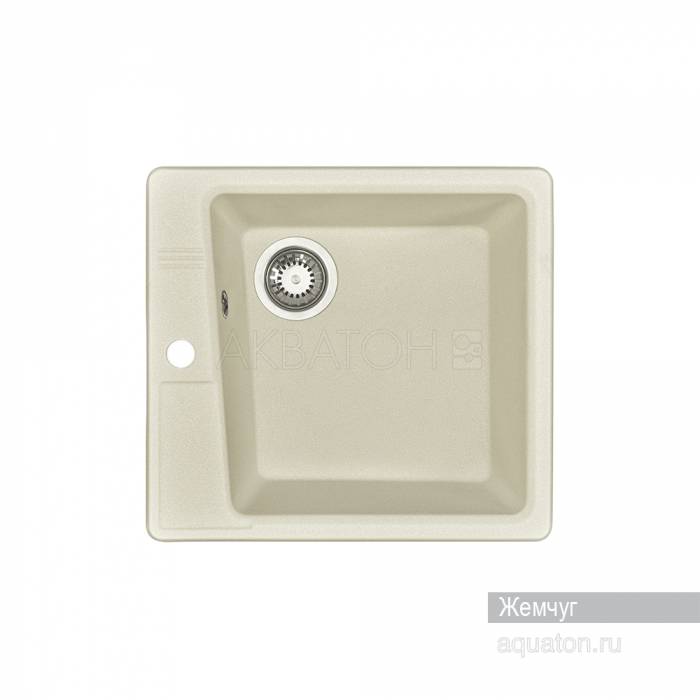 Мойка для кухни Акватон Парма квадратная жемчуг 1A713032PM240. Фото