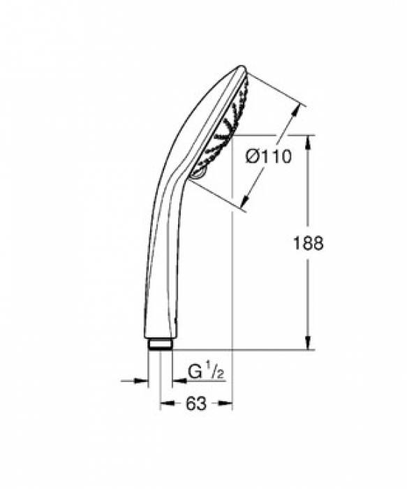 Ручной душ GROHE Euphoria Massage 27239000. Фото