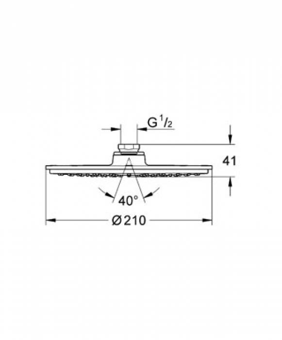 Верхний душ GROHE Rainshower Cosmopolitan 2836800E. Фото