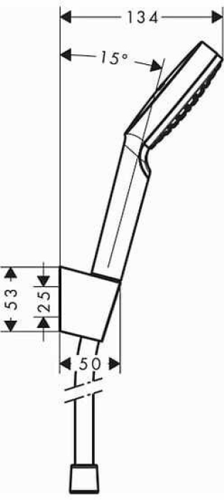 Душевой гарнитур Hansgrohe Crometta 1jet 26567400. Фото