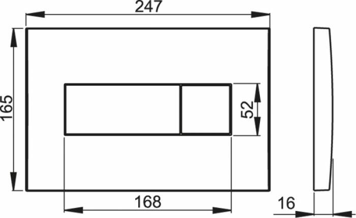 Клавиша смыва AlcaPlast M370S. Фото