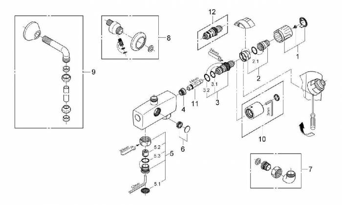 GROHE 34361000 Automatic 2000 Compact Термостат. Фото