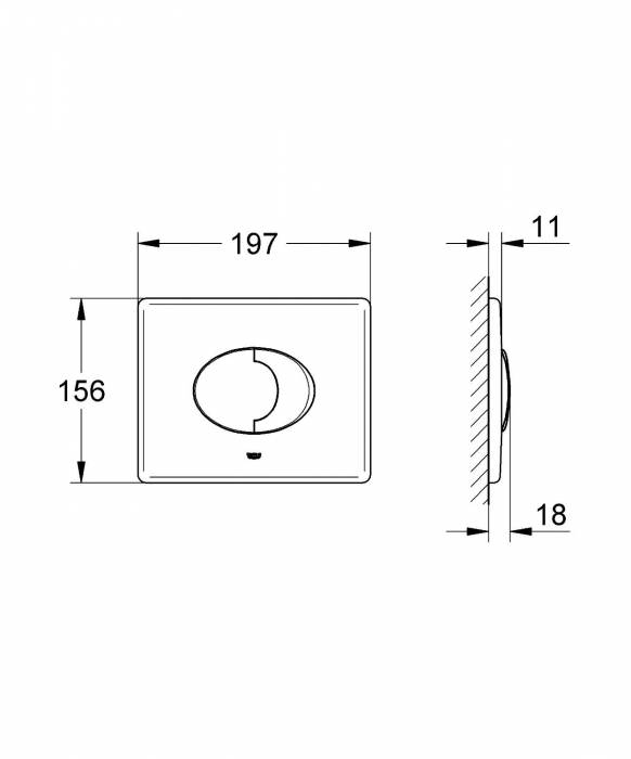 Накладная панель GROHE Skate Air 38506000. Фото