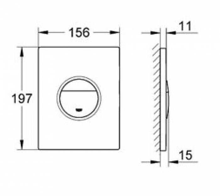 Накладная панель GROHE Nova Cosmopolitan 38847LS0. Фото