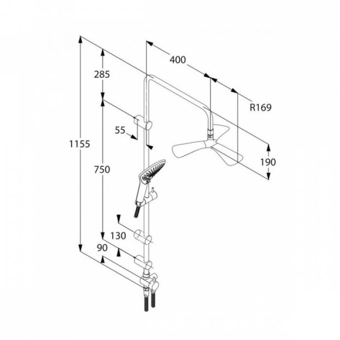 Душевая система KLUDI Dual Shower System Fizz 6709305-00. Фото