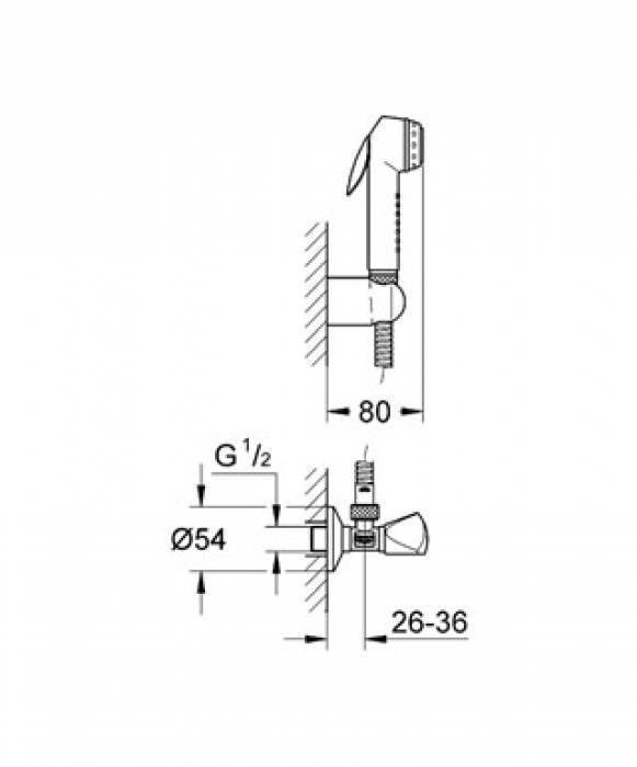 Гигиенический душ GROHE 27514000. Фото