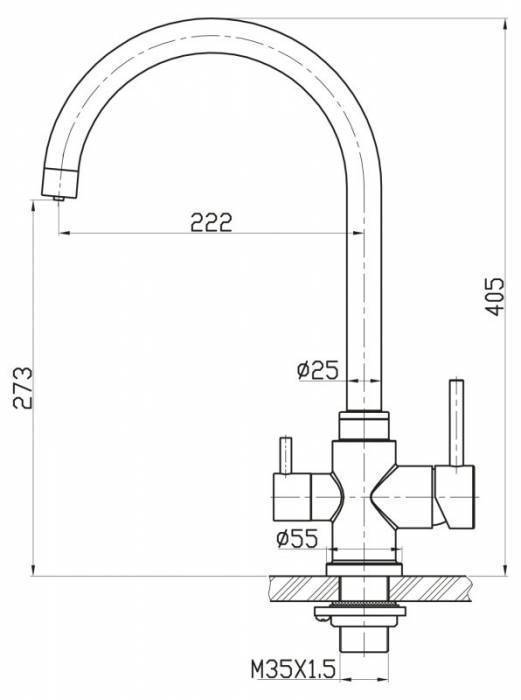 Смеситель для кухни BELBAGNO BB-LAM15A-IN. Фото