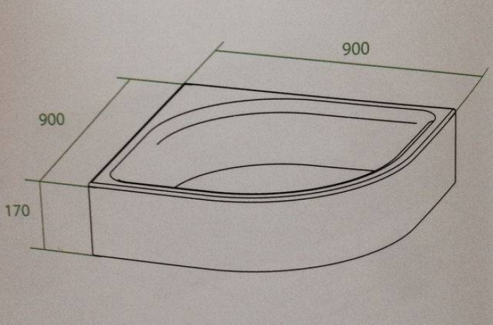 Душевой поддон IDDIS 90х90 P29W. Фото