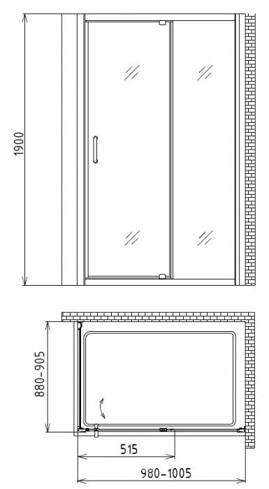 Душевой уголок Gemy Sunny Bay S28131A-A2. Фото