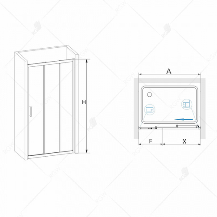 Душевая дверь RGW PASSAGE РА-13 06081317-11 170 см. Фото