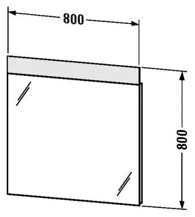 Зеркало с подсветкой DURAVIT DURASTYLE DS726800000. Фото