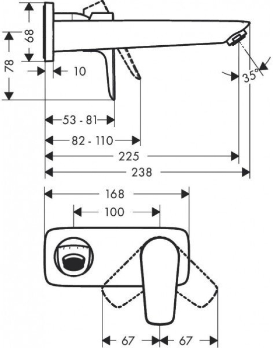 Смеситель для раковины Hansgrohe Talis E 71734990. Фото