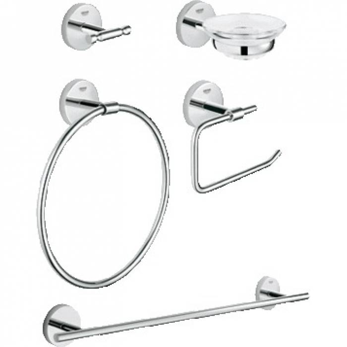 Набор аксессуаров GROHE BauCosmopolitan  40622000 (5 предметов) для ванной комнаты. Фото