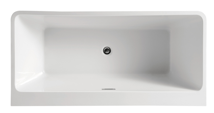 Ванна акриловая Azario OXFORD 1700х830х650, пристенная, в комплекте с сифоном и металлической рамой OXF17083. Фото