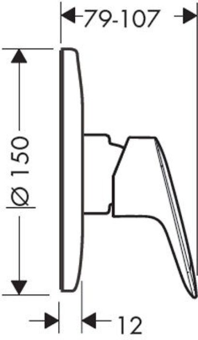 Смеситель для душа Hansgrohe Logis 71606000 (внешняя часть). Фото