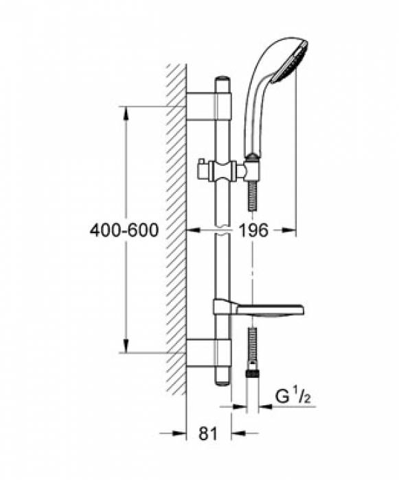 Душевой гарнитур GROHE Relexa 27132001. Фото