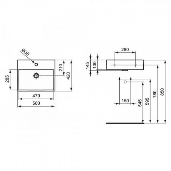 Раковина IDEAL STANDARD Strada 50х42 K077701. Фото