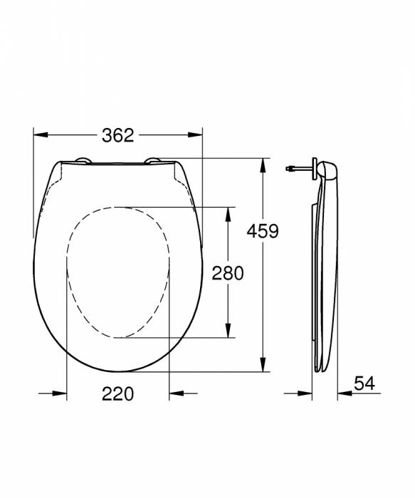 Сиденье GROHE Bau Ceramic 39492000. Фото