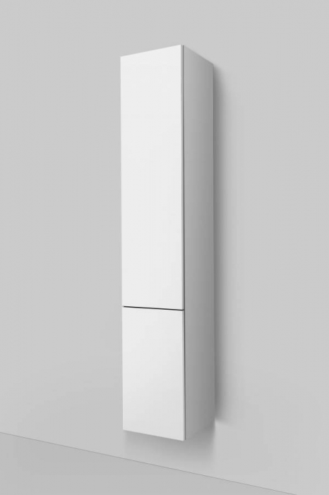 Шкаф-пенал подвесной 30 см, правый, белый глянец AM.PM Gem M90CHR0306WG. Фото