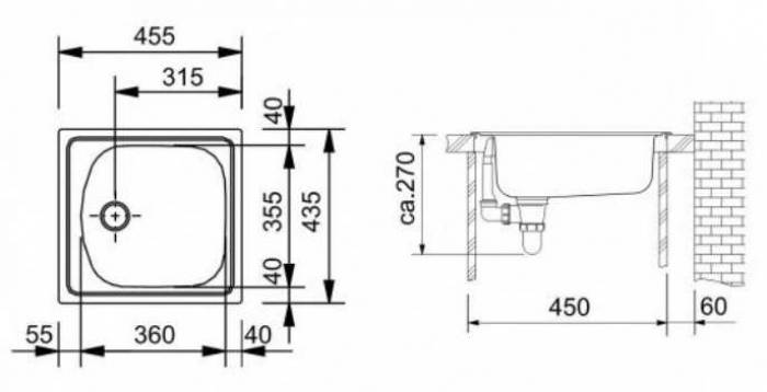 Кухонная мойка FRANKE Eurostar ETN 610 (1,5") 101.0009.909. Фото