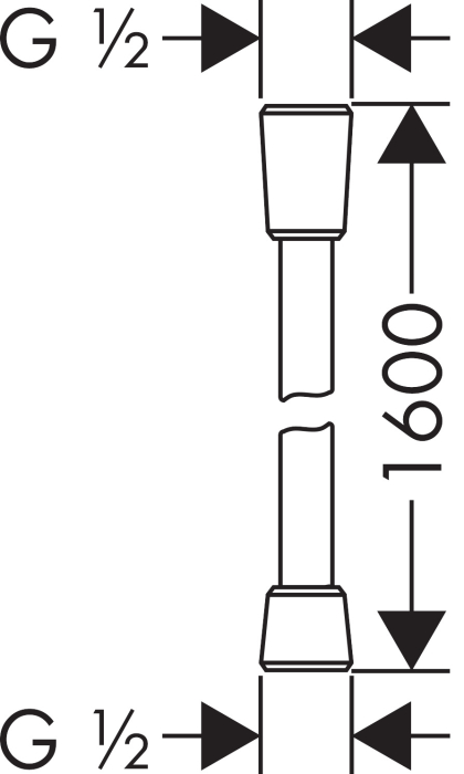 Душевой шланг Hansgrohe Isiflex 160 см. 28276140, шлиф. бронза. Фото