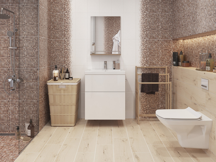 CERSANIT HAG041D Плитка облицовочная Hammam 200х440 голубой рельеф. Фото