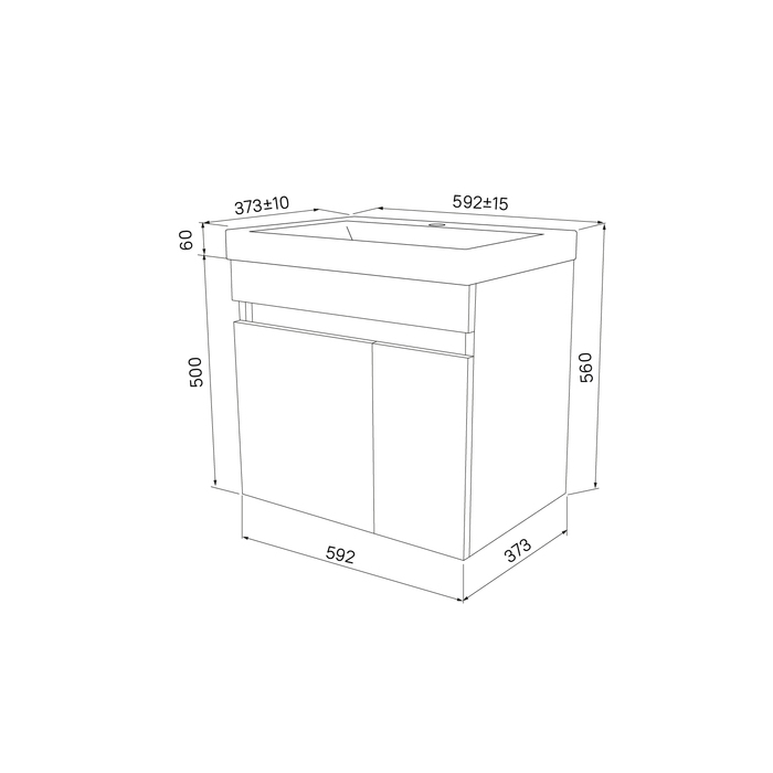 Тумба подвесная с дверцами белая 60 см Zodiac IDDIS ZOD6CD0i95 подходит ум. 3506000i28. Фото