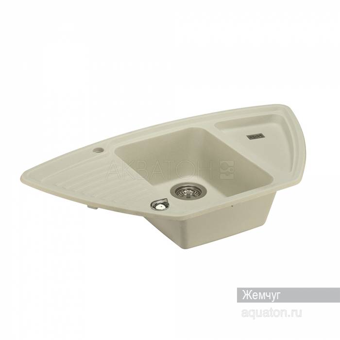 Мойка для кухни Акватон Лория угловая жемчуг 1A715032LR240. Фото