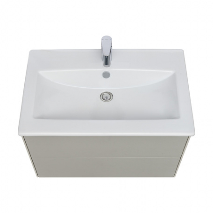 Тумба под раковину подвесная AQUATON Сохо 75 Графит Слэйт/Галька серая 1A258101AJ9A0. Фото