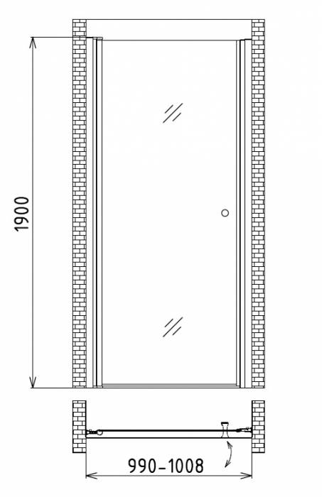Душевая дверь GEMY New Rockcoco S03190C. Фото
